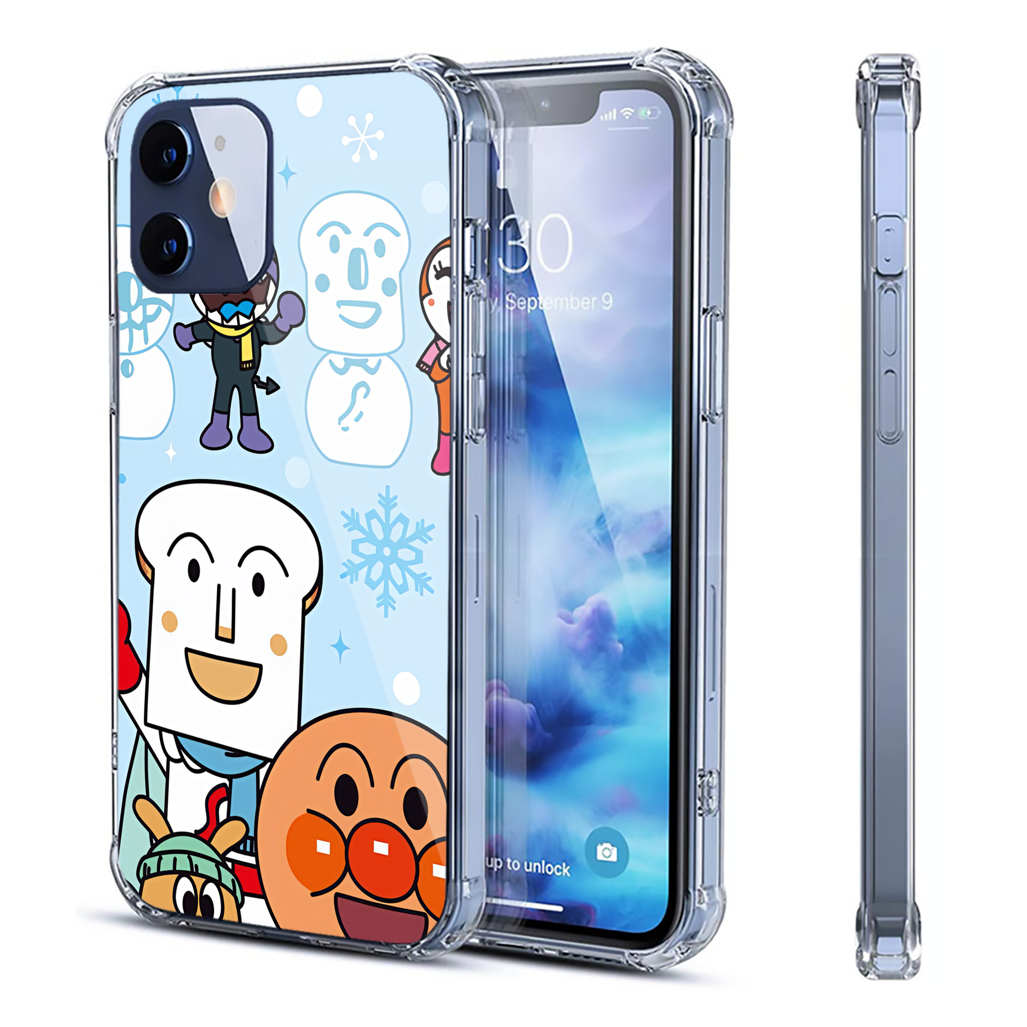 （画像用） アンパンマン Anpanman 【iPhone 12シリーズ対応】透明スマホケース（クリアソフトケース）